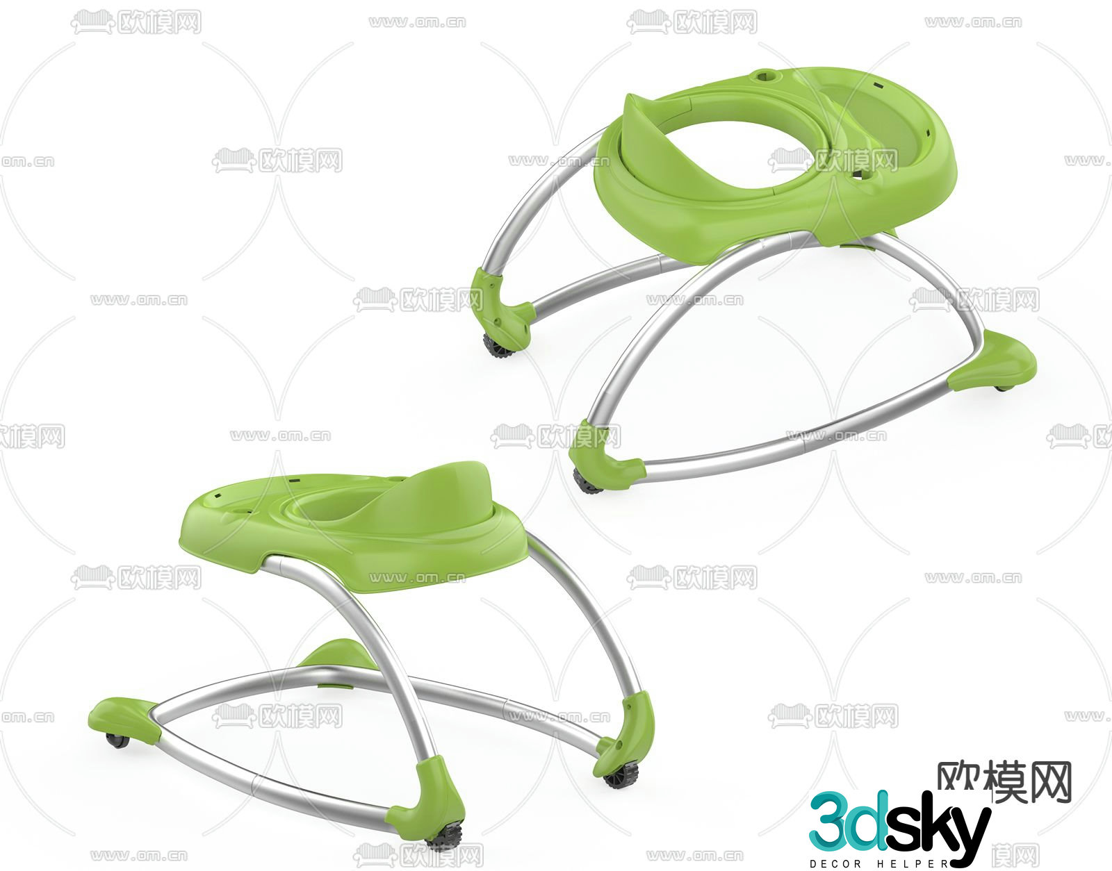 Modern children’s walker 3d model