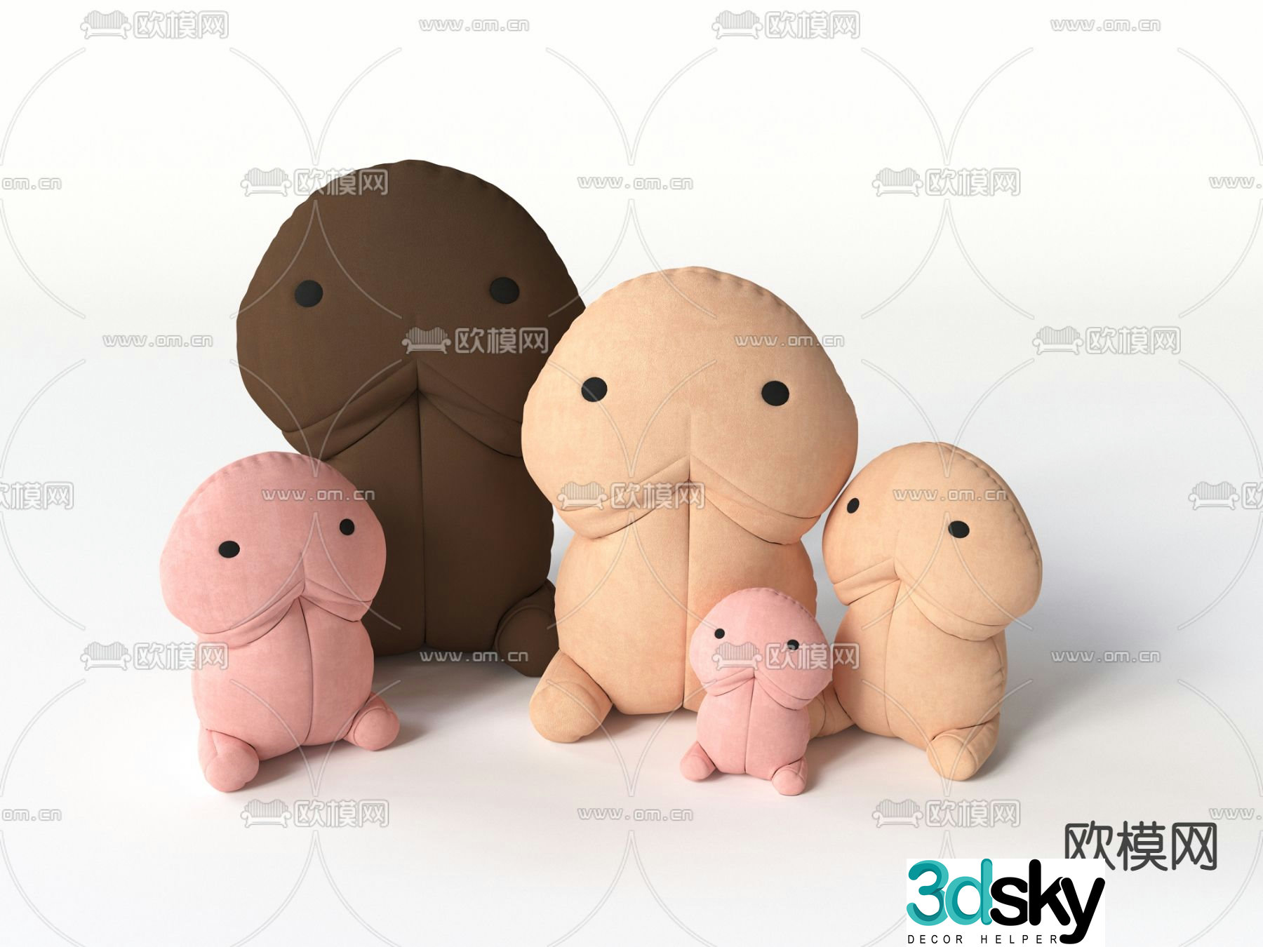Modern children’s stuffed toy 3d model