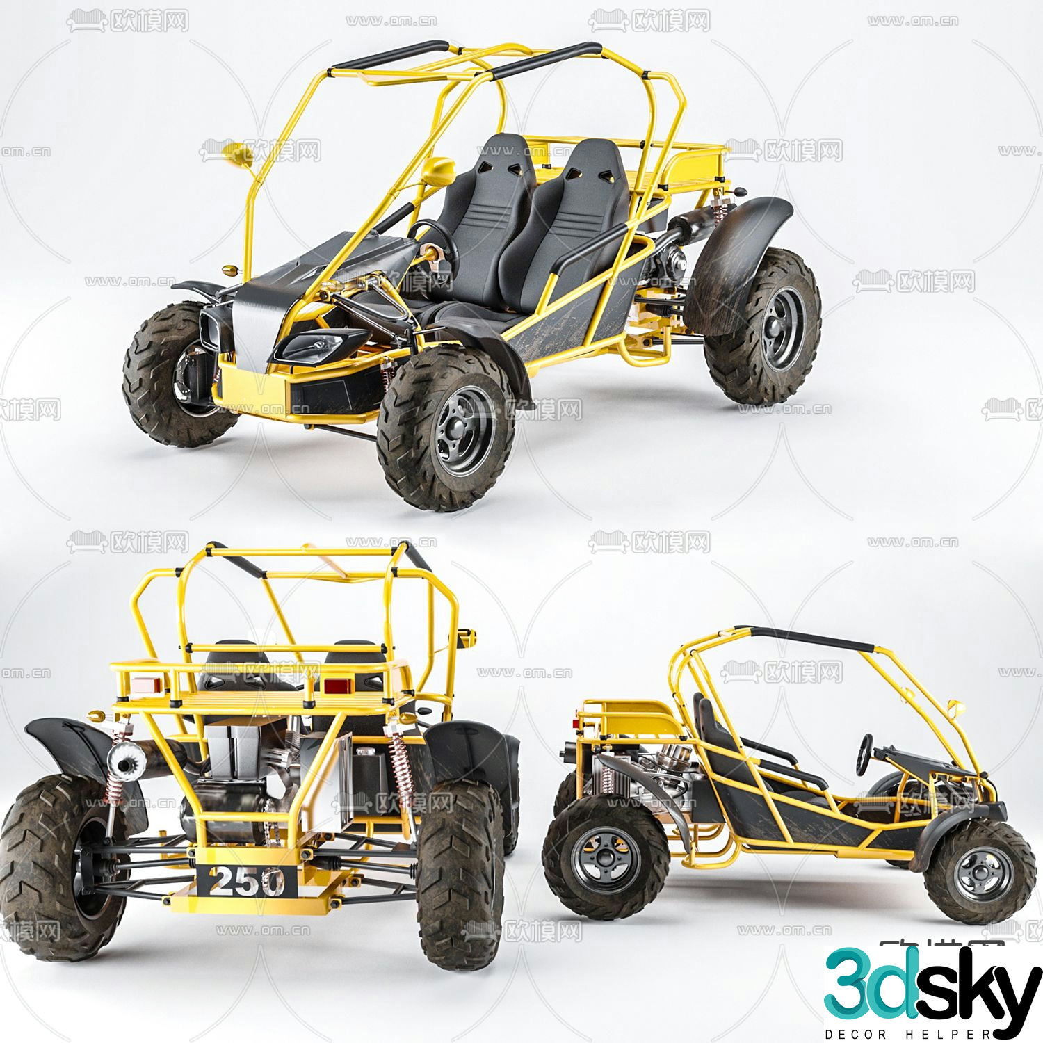 Modern mountain off-road vehicle 3d model
