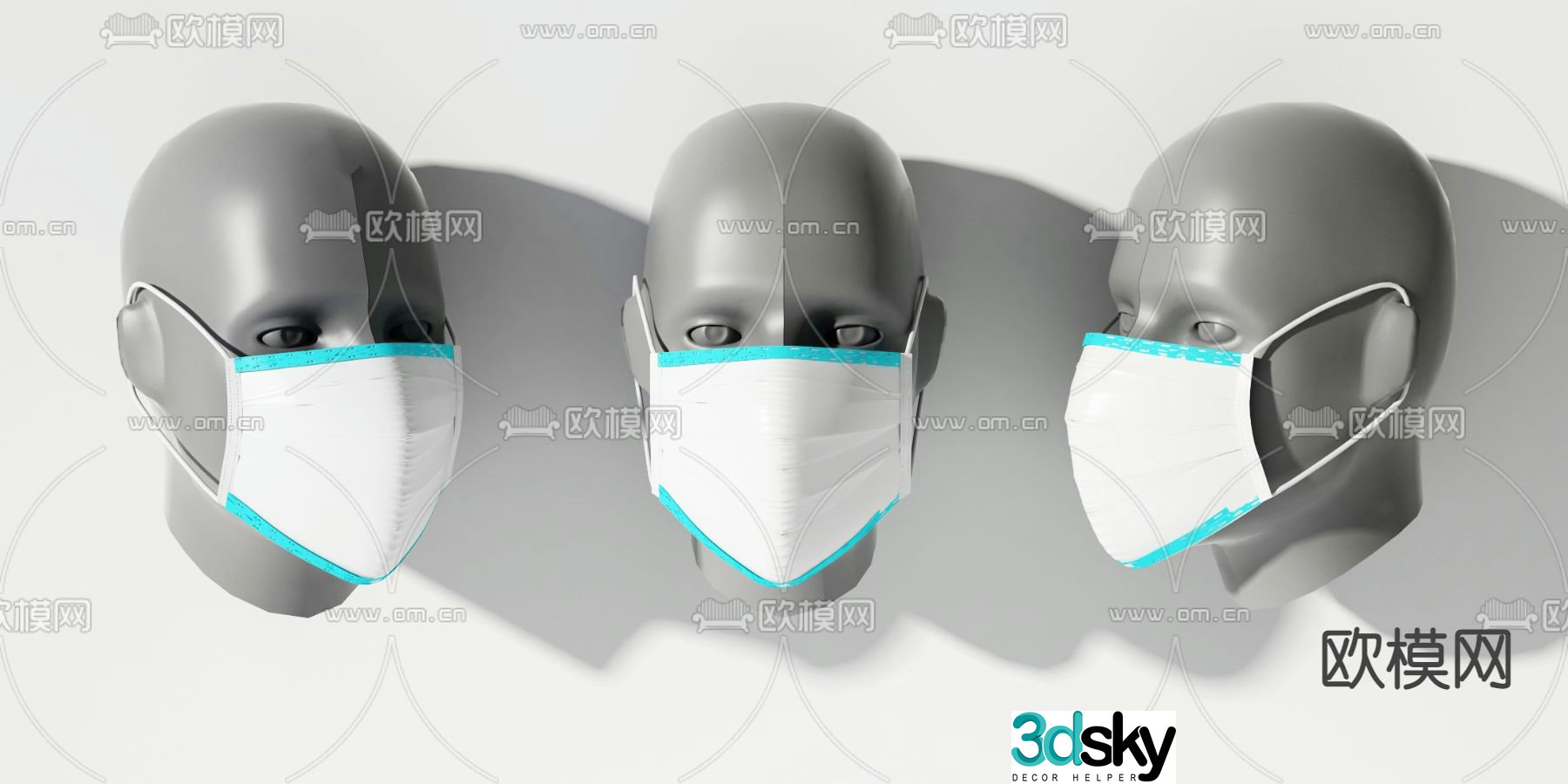 Modern medical mask 3d model