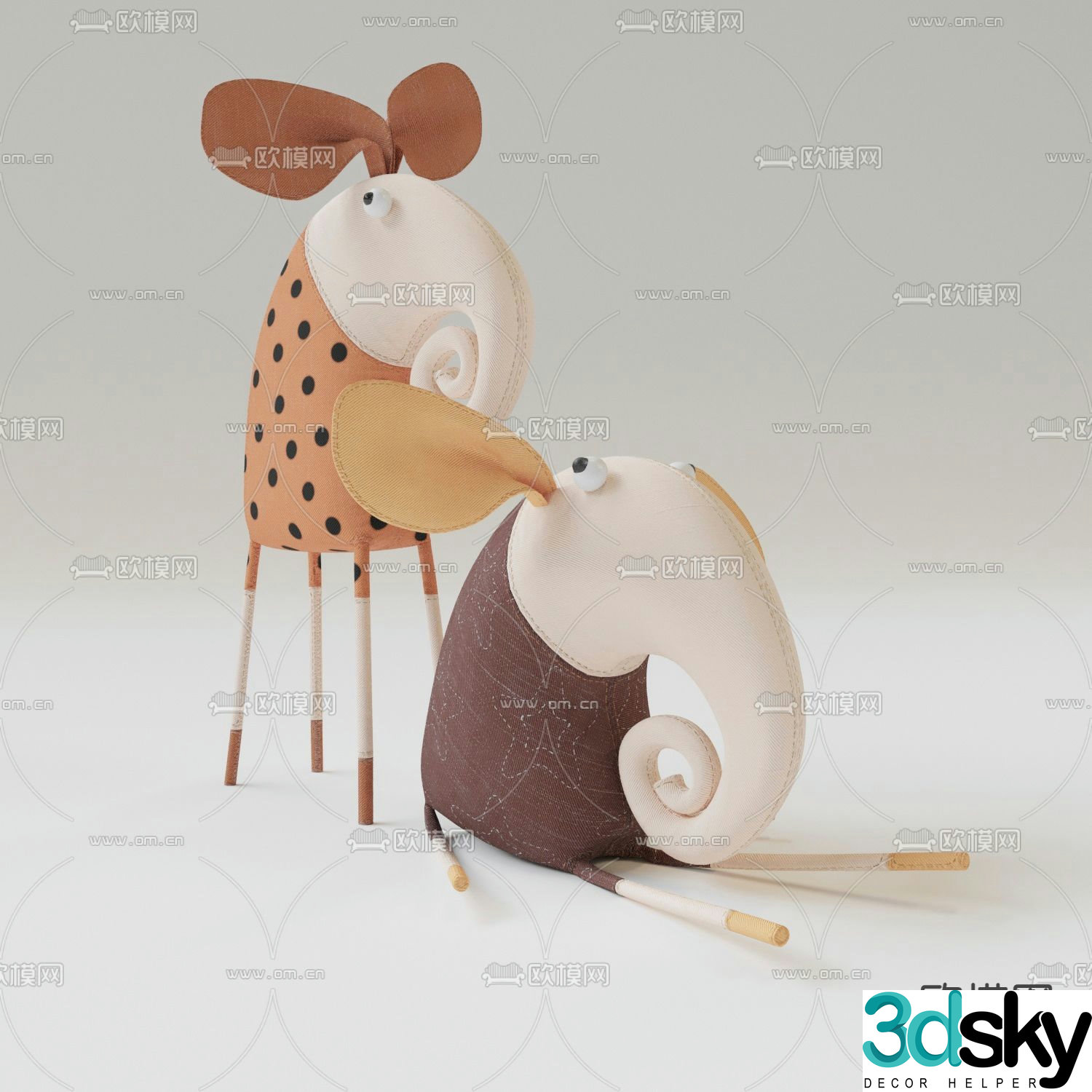 Modern doll toy 3d model