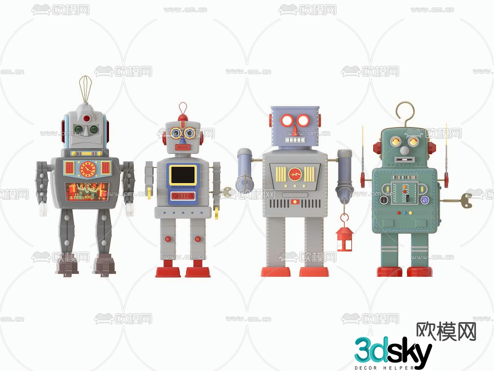 Modern robot children’s toy 3d model