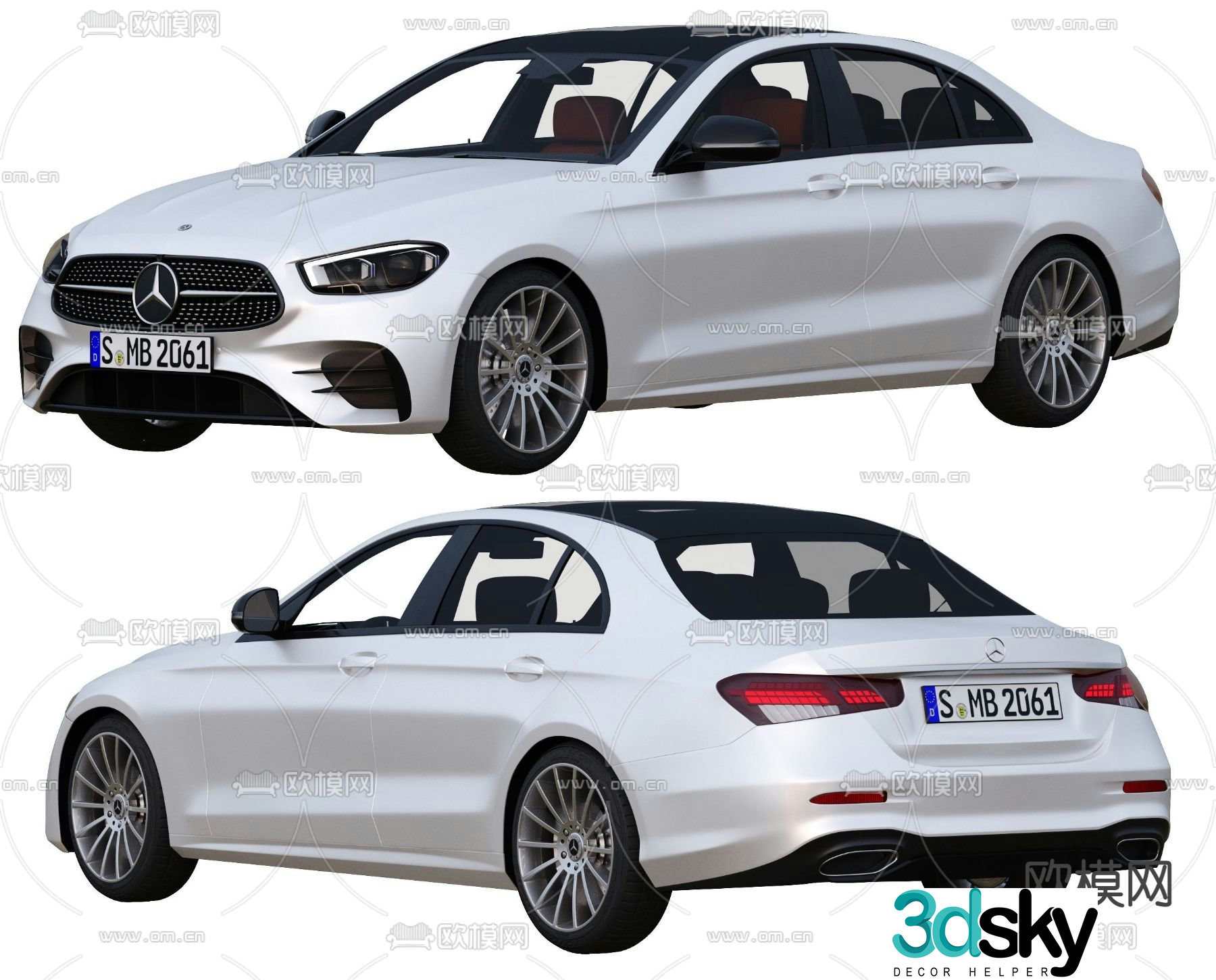modern mercedes car 3d model