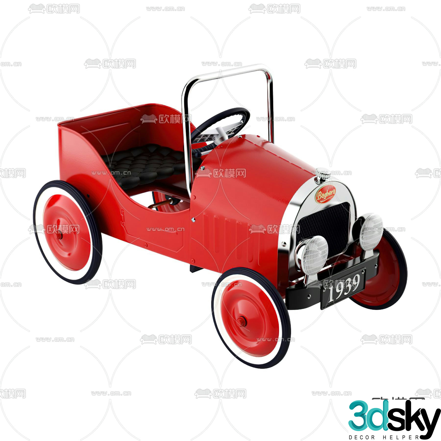 Modern children’s toy car 3d model