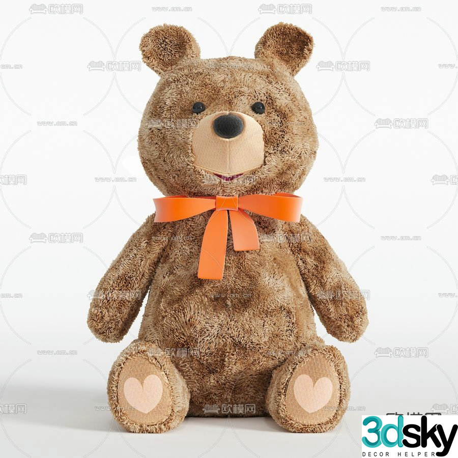 Modern teddy bear children 3d model