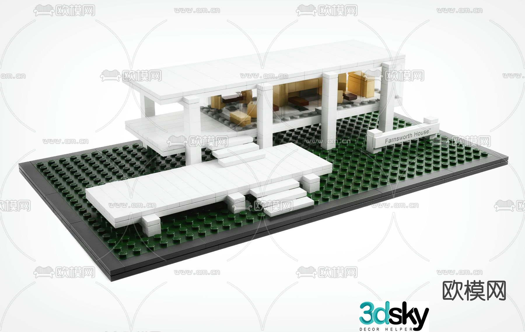 Modern children’s building block toys 3d model
