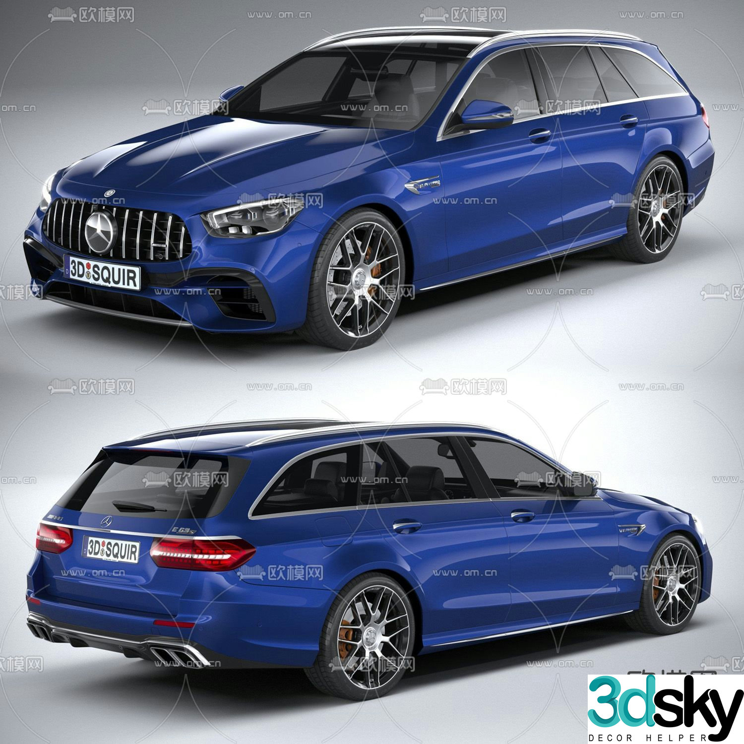 modern mercedes car 3d model