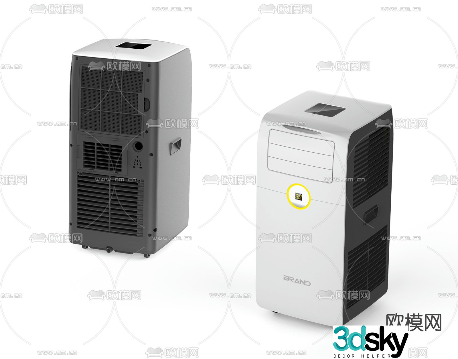 Modern mobile air conditioning 3d model