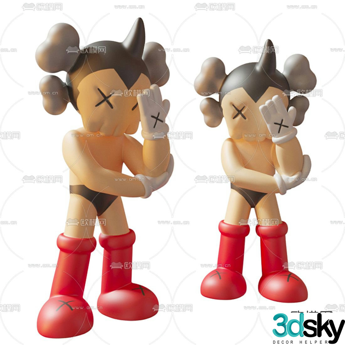 Modern Astro Boy toy figure 3d model