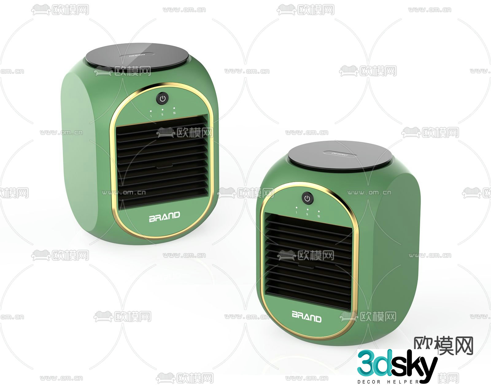 Modern desktop small fan 3d model