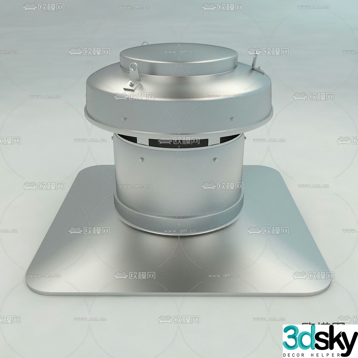 Industrial air vent free 3d model
