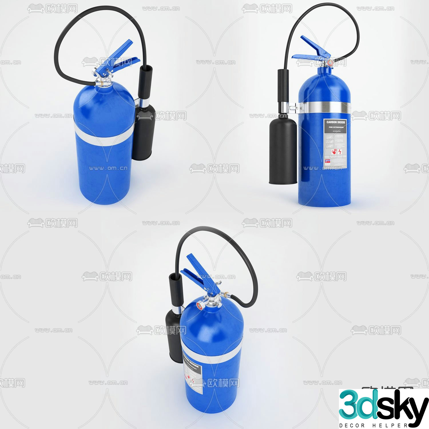 Modern fire extinguisher 3d model