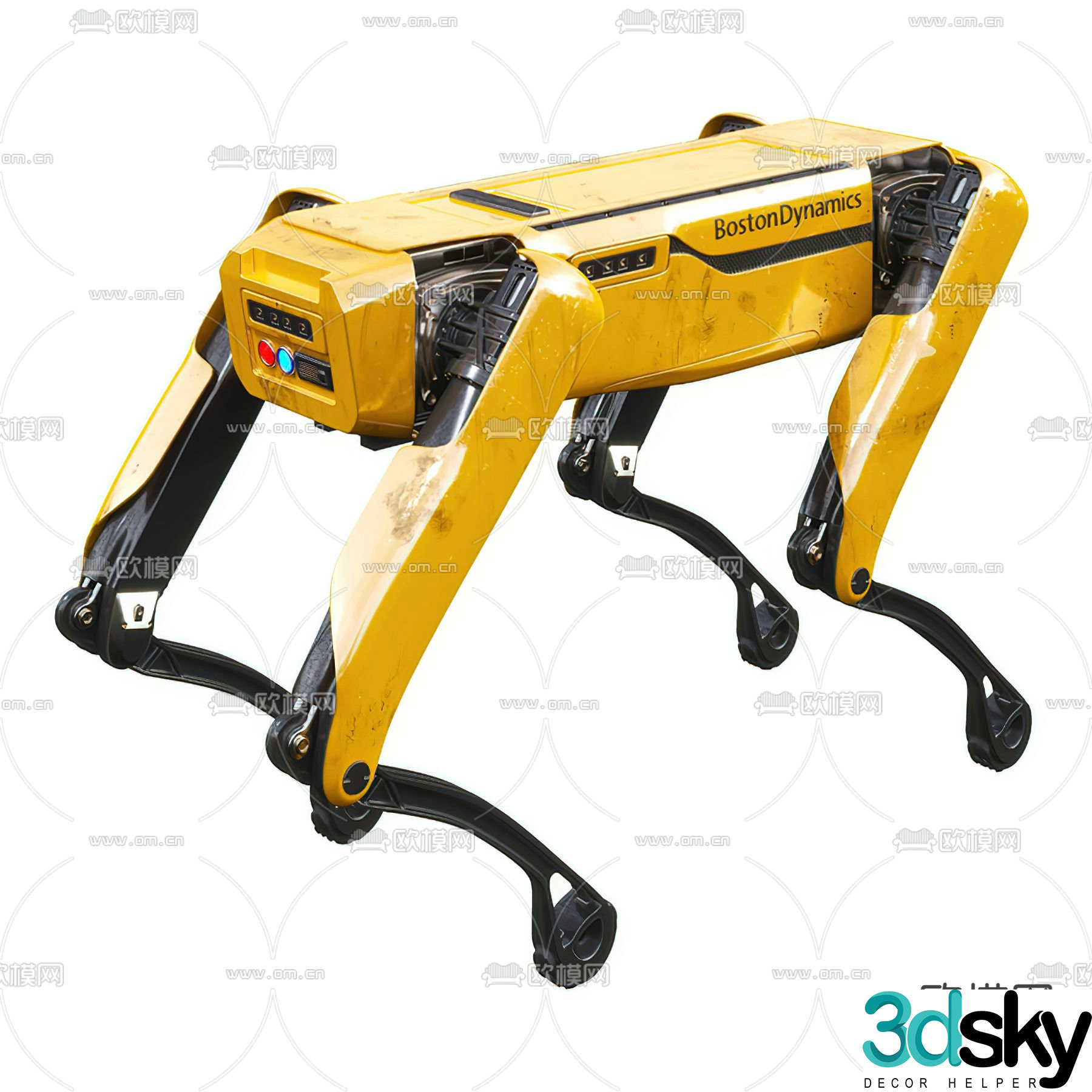 Modern mechanical dog toy 3d model