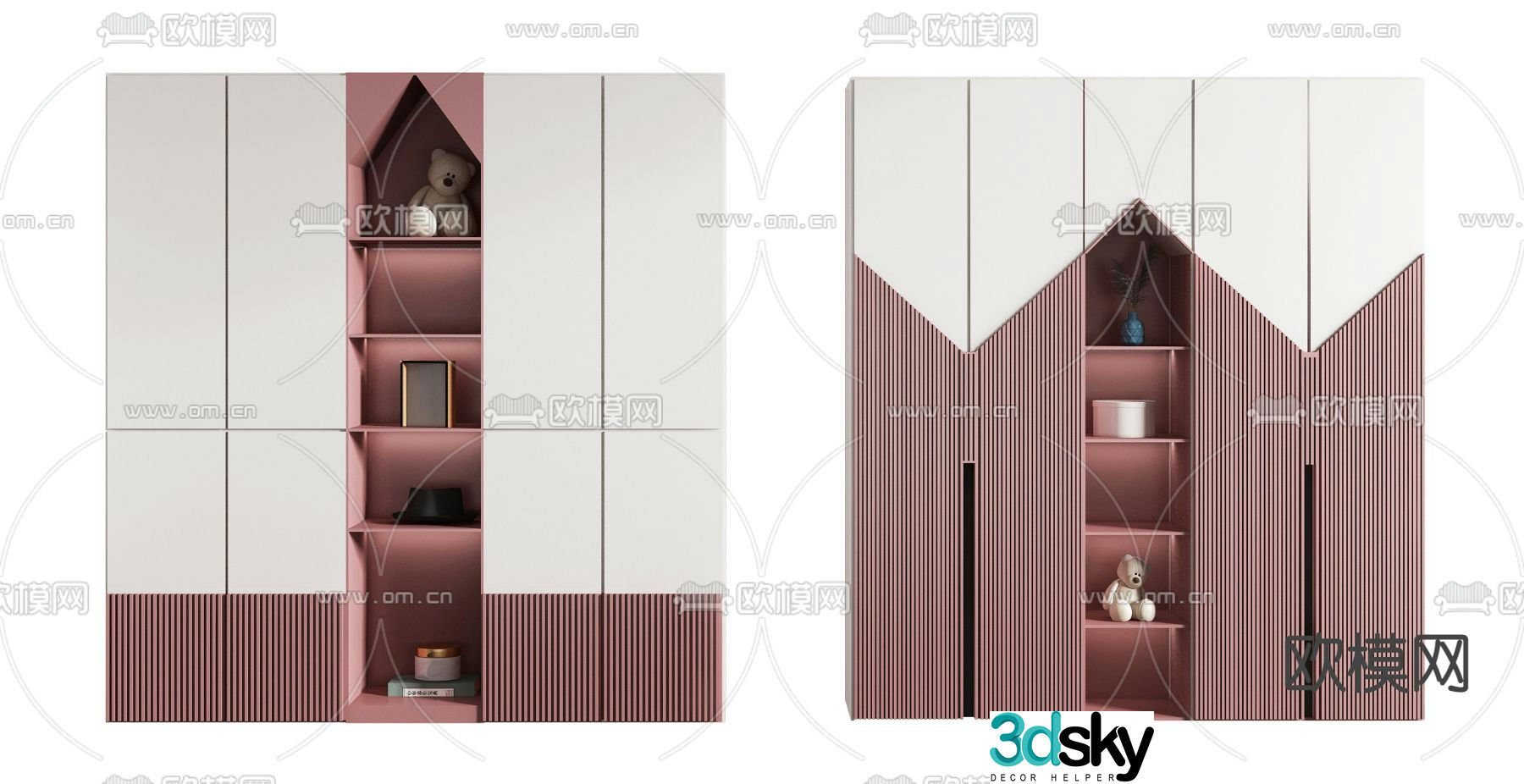 Modern children’s wardrobe 3d model
