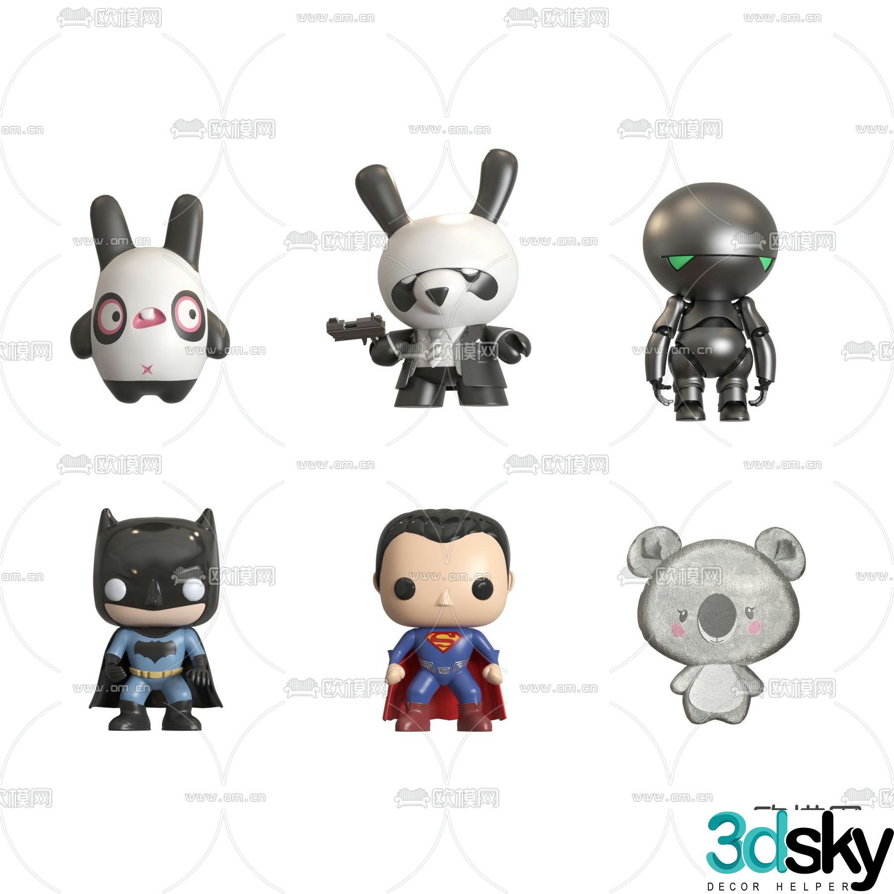 Modern children’s toy figurine 3d model