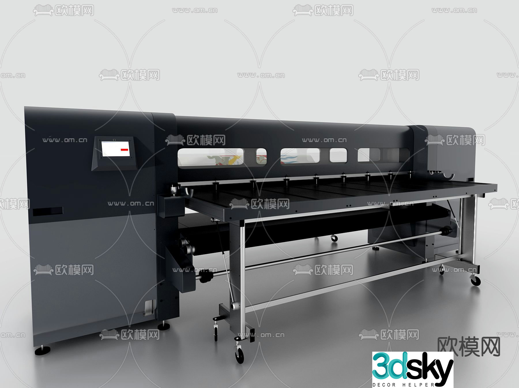 Modern inkjet printer 3d model
