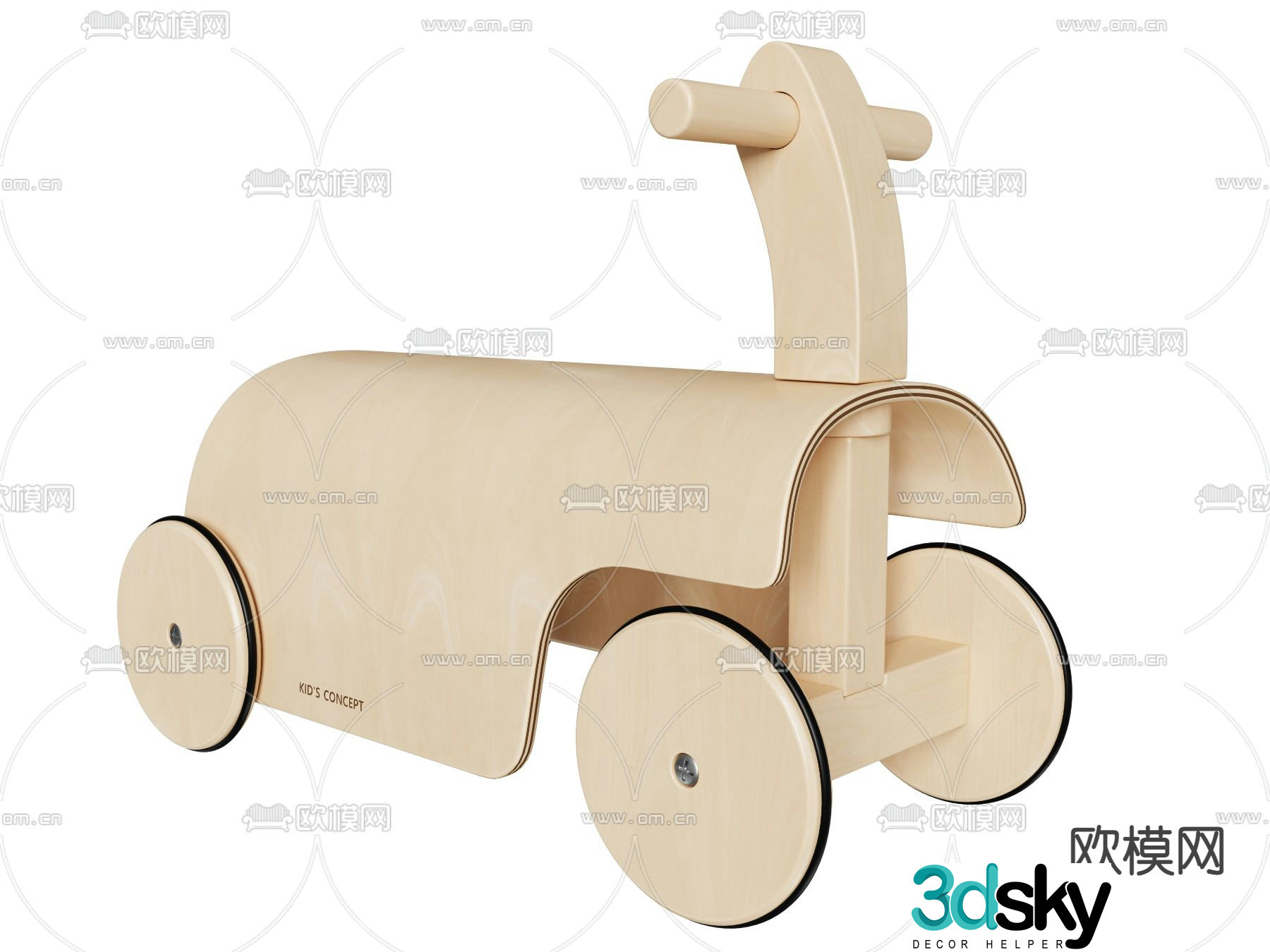 Modern children’s toy car 3d model