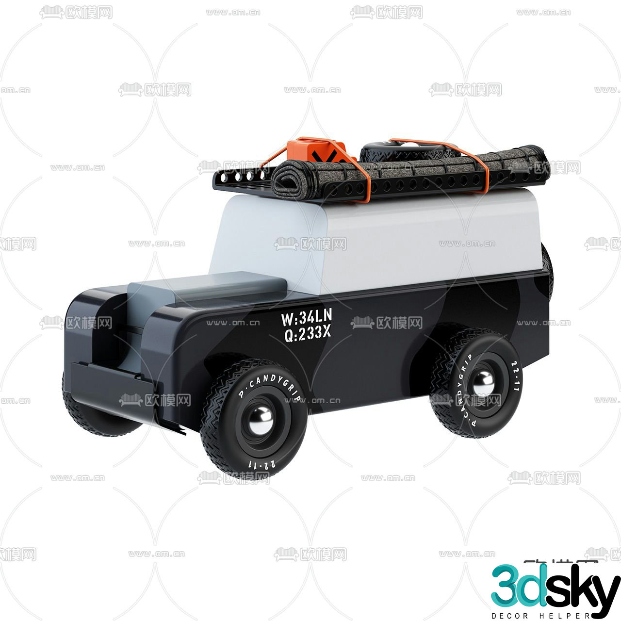 Modern children’s toy car 3d model