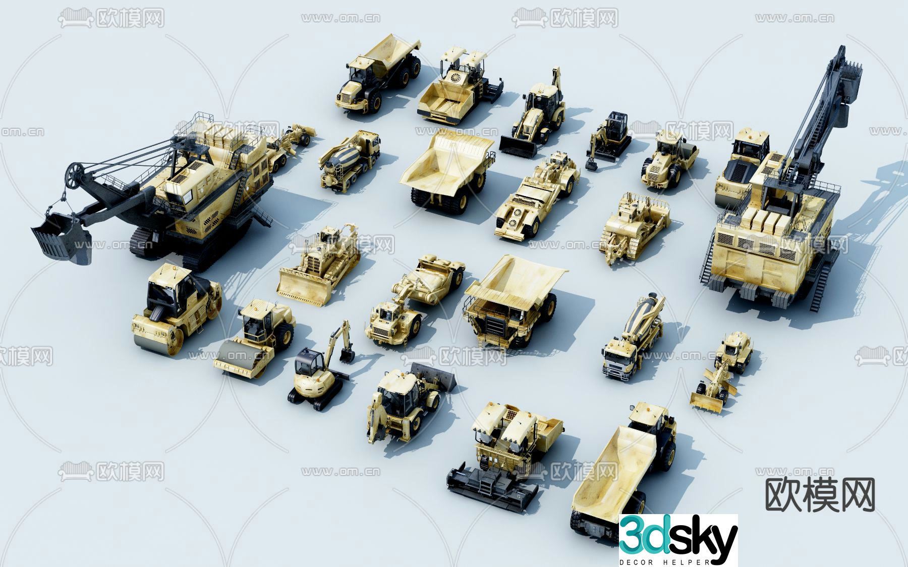 Modern engineering vehicle excavator 3d model