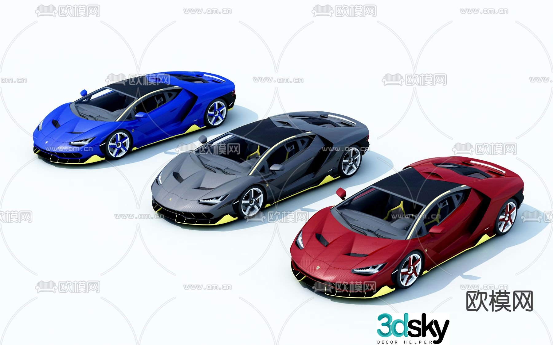 Modern sports car car 3d model