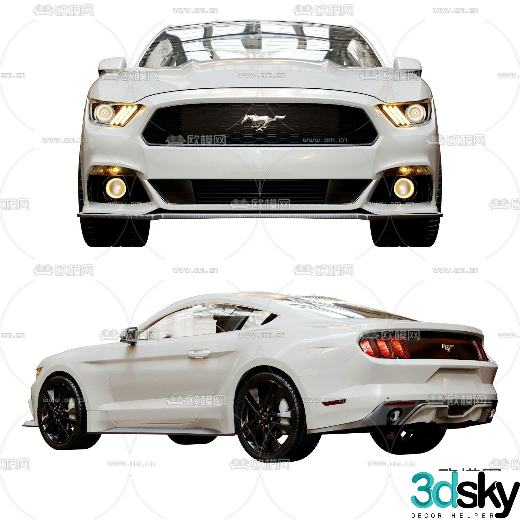Modern Ford Mustang car 3d model