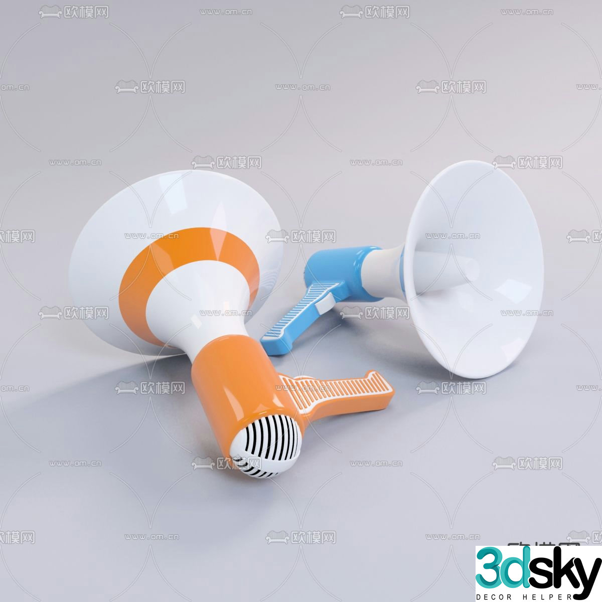 Modern speaker amplifier 3d model