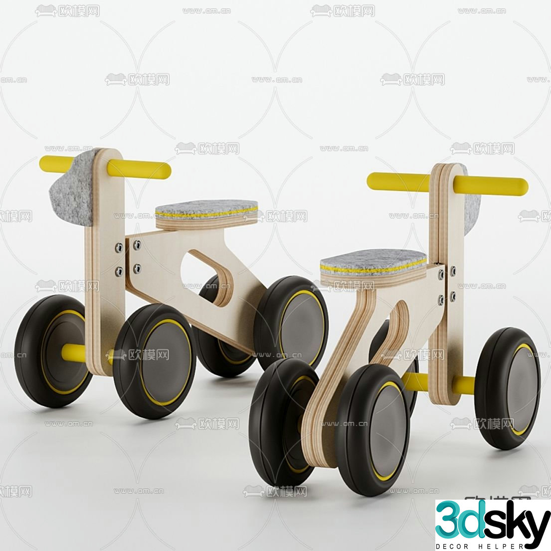Modern children’s toy car 3d model