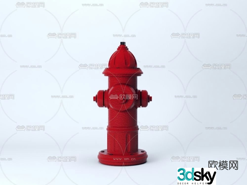 Modern fire hydrant free 3d model