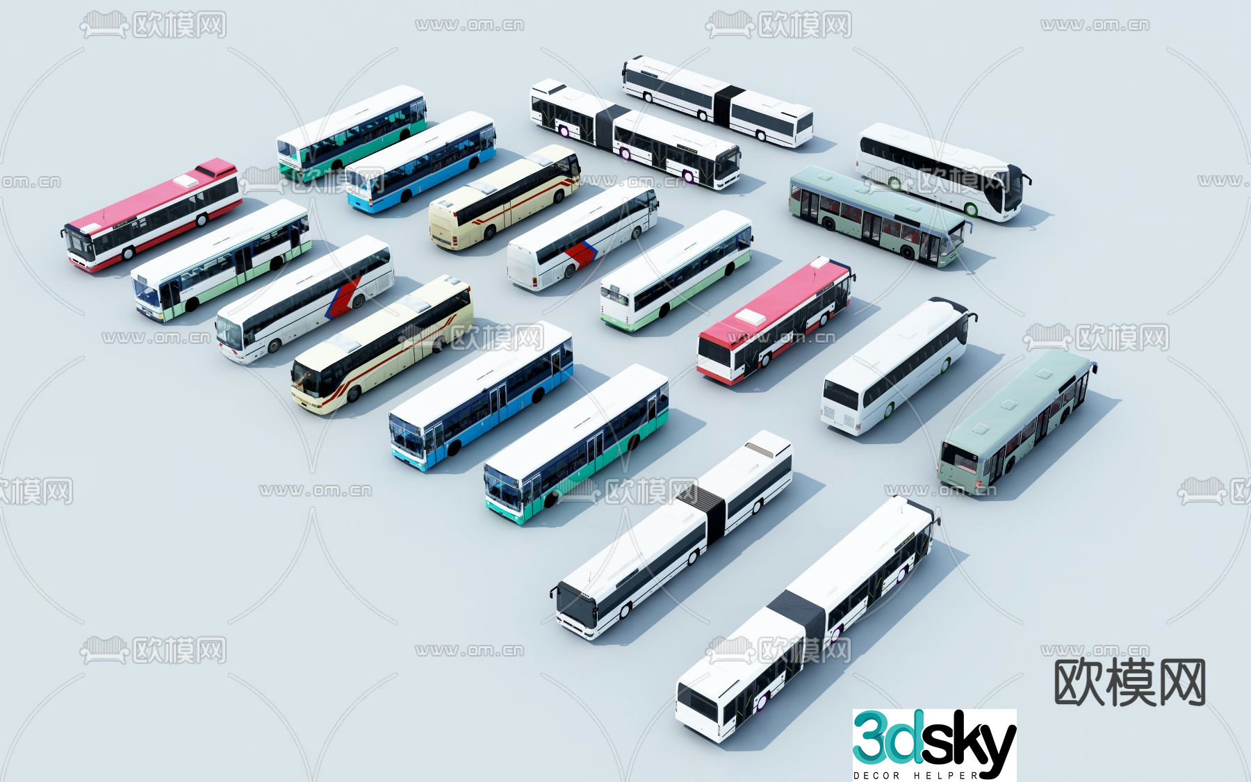 modern bus 3d model
