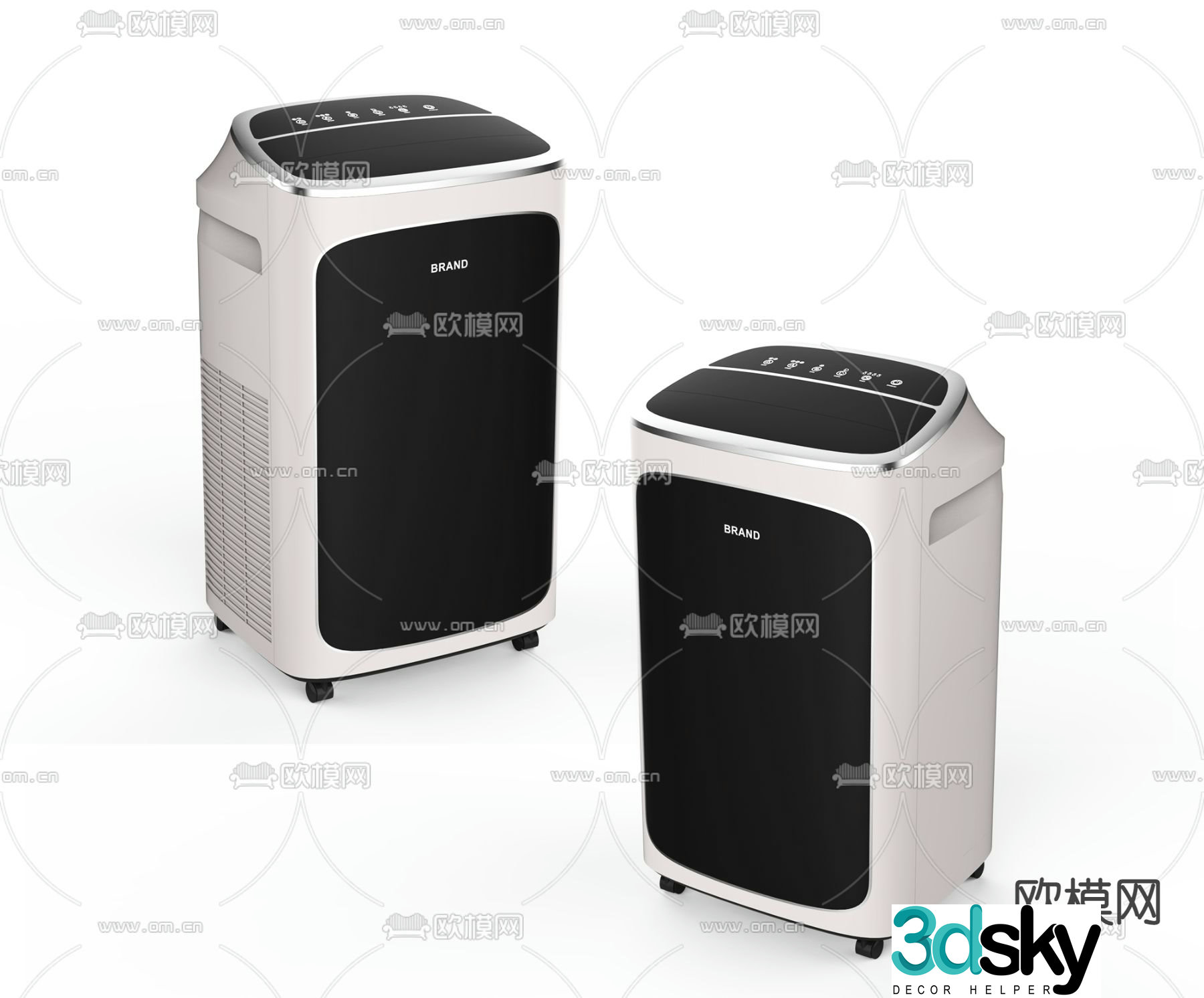 Modern mobile air conditioning 3d model