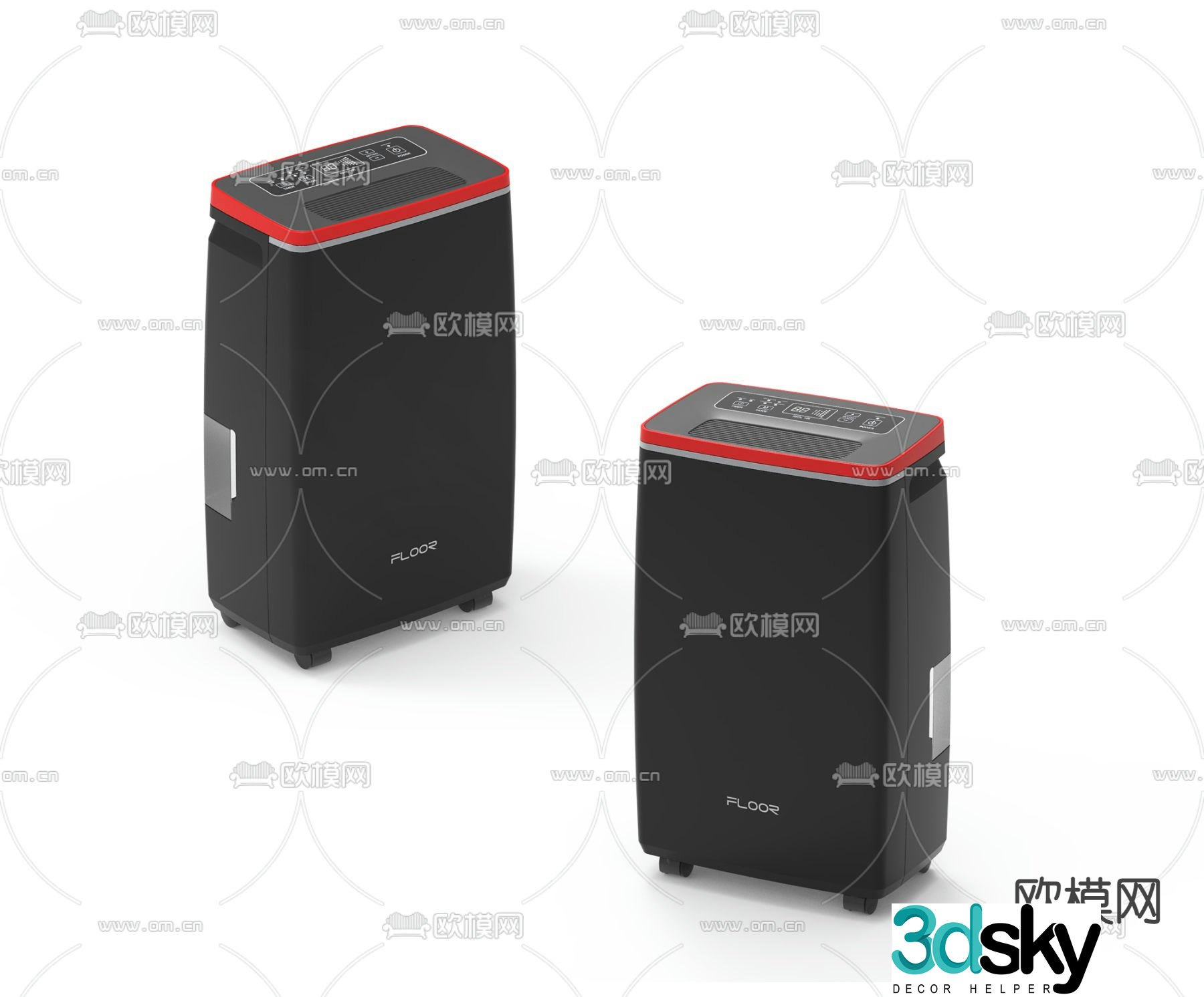 Modern air purifier 3D model