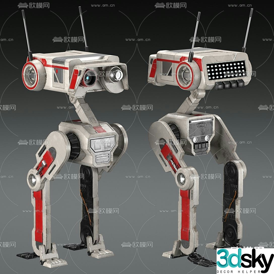 Modern intelligent robot 3d model