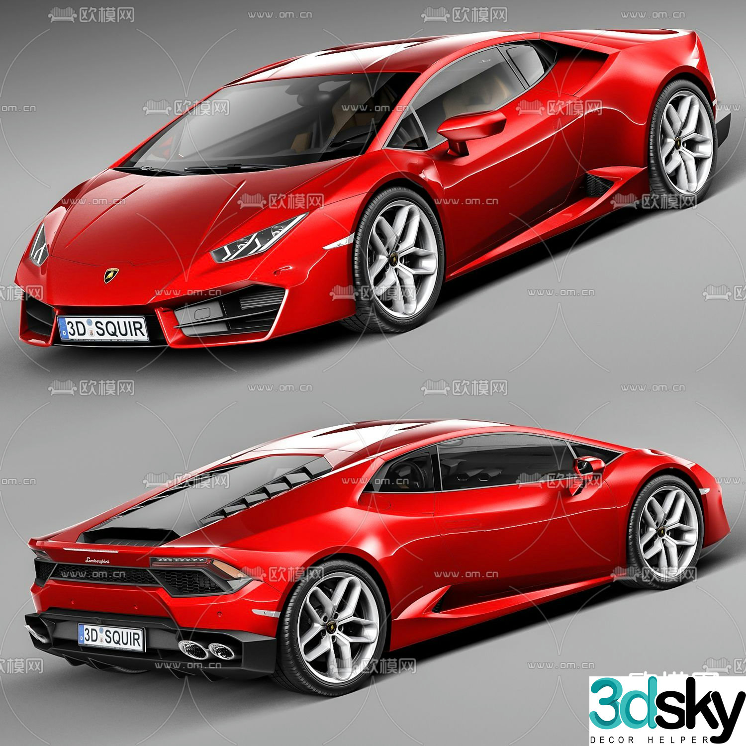 Modern sports car car 3d model