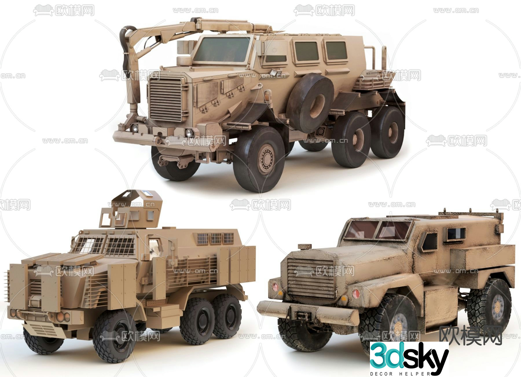 Modern armored vehicle off-road vehicle combat vehicle 3d model