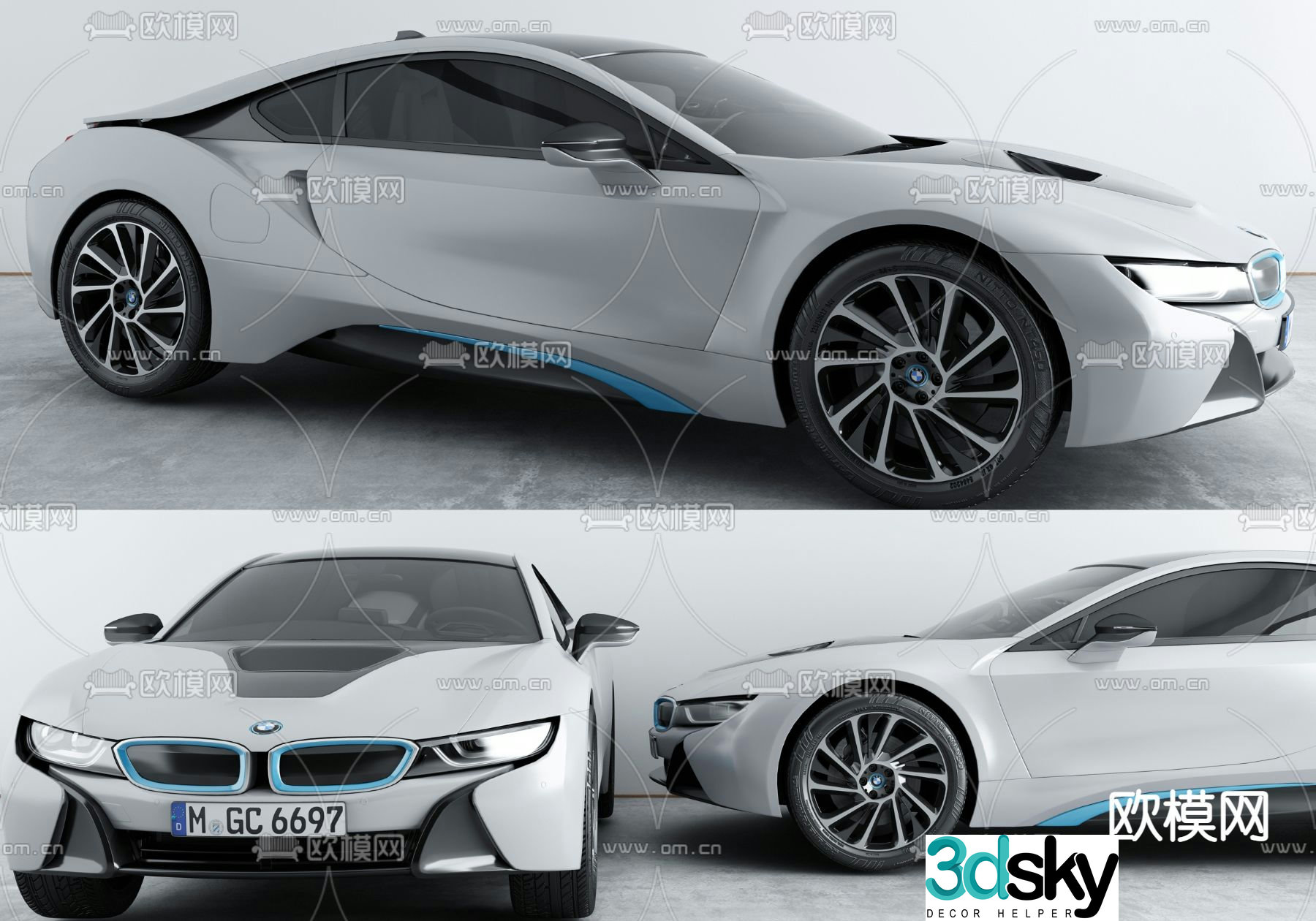 Modern BMW sports car 3d model