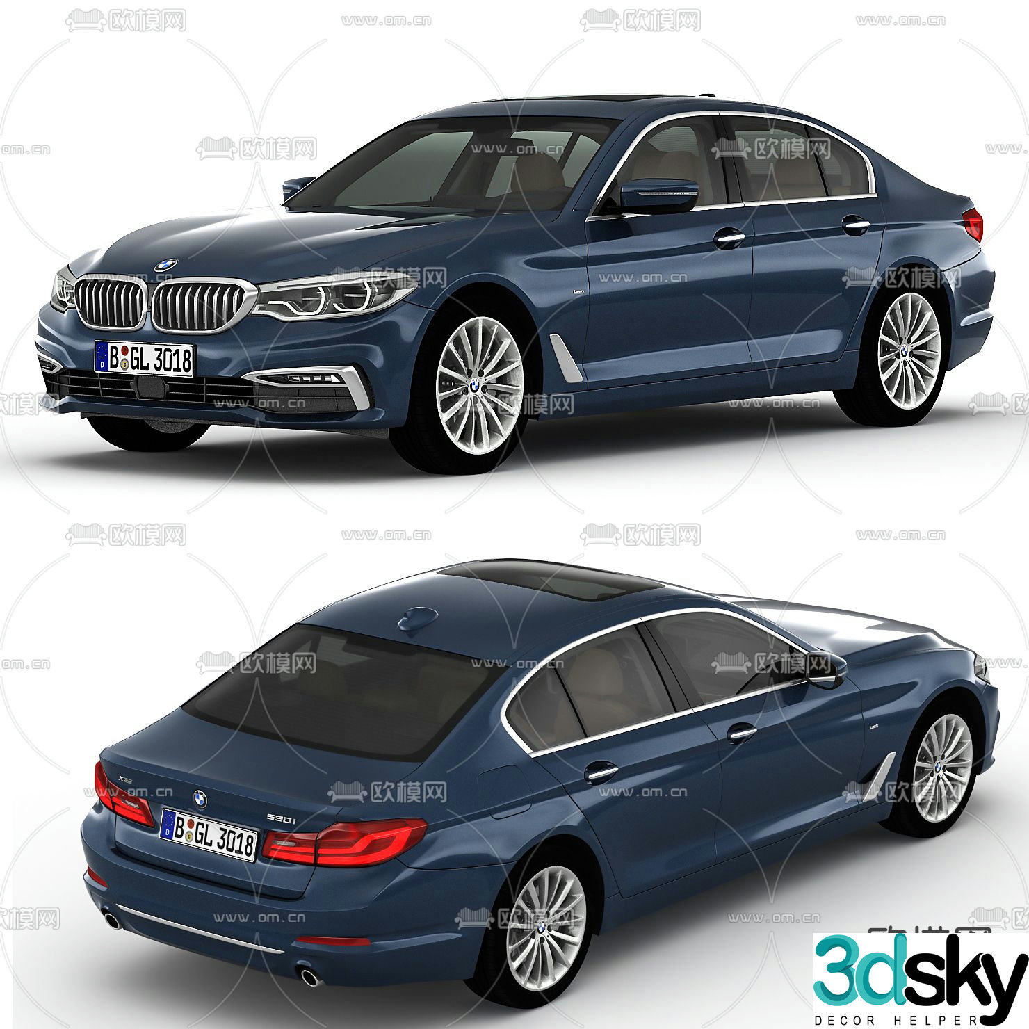 Modern BMW car 3d model