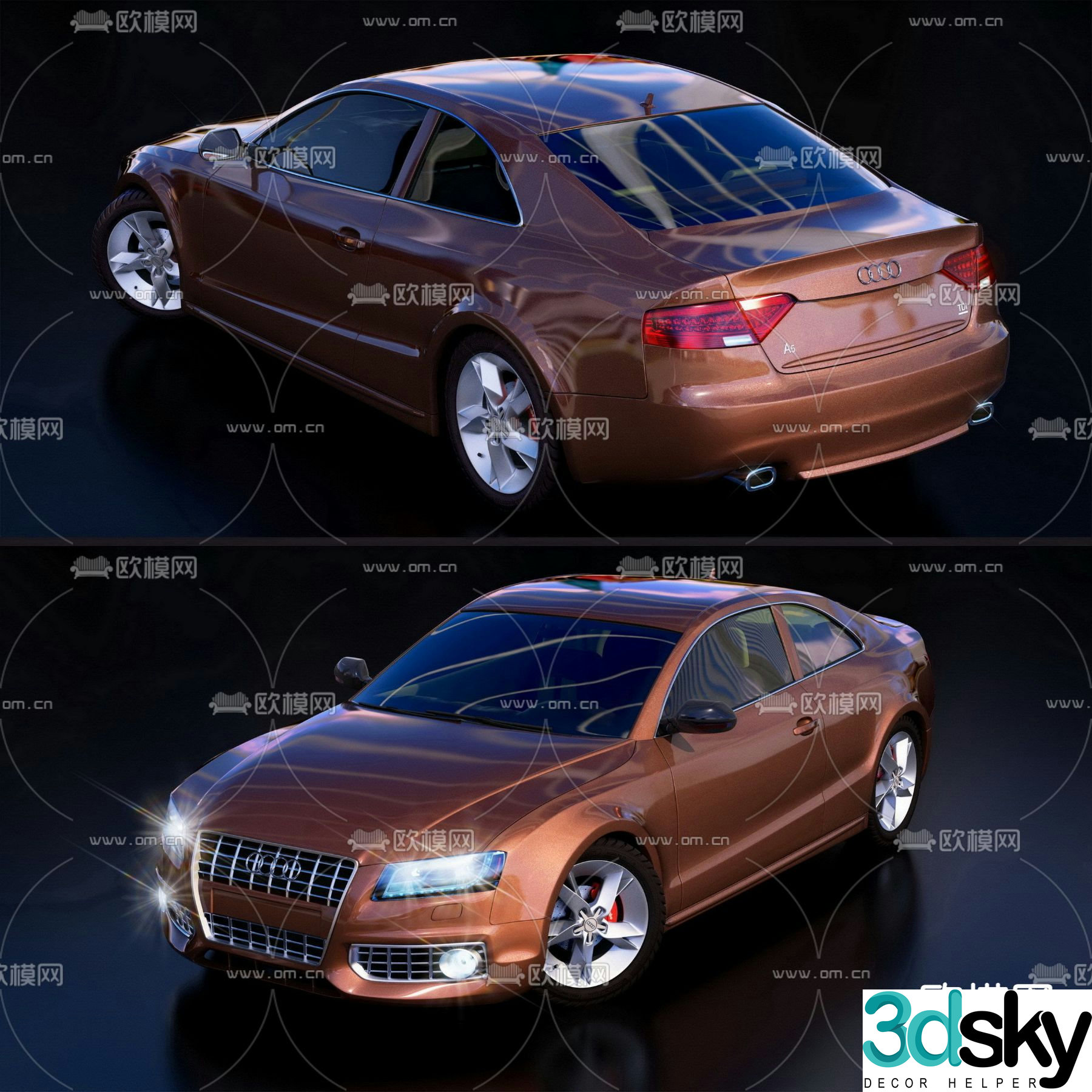 modern audi car 3d model
