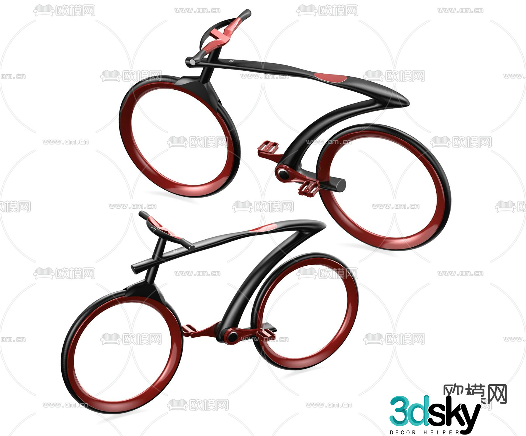 Modern concept bicycle 3d model