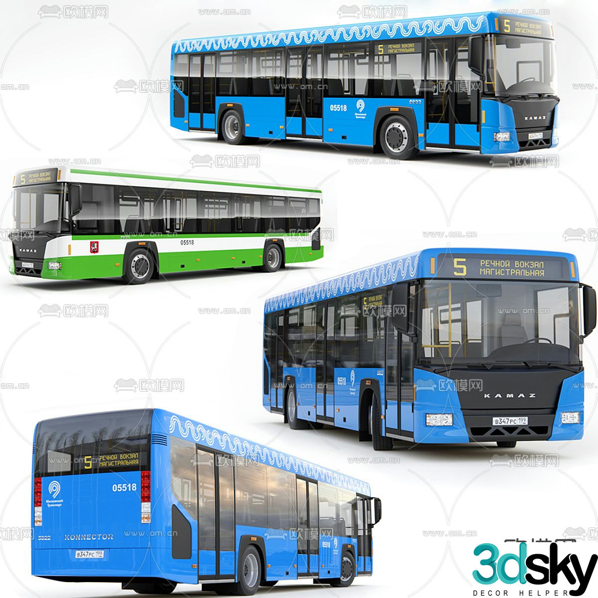 Modern bus 3d model