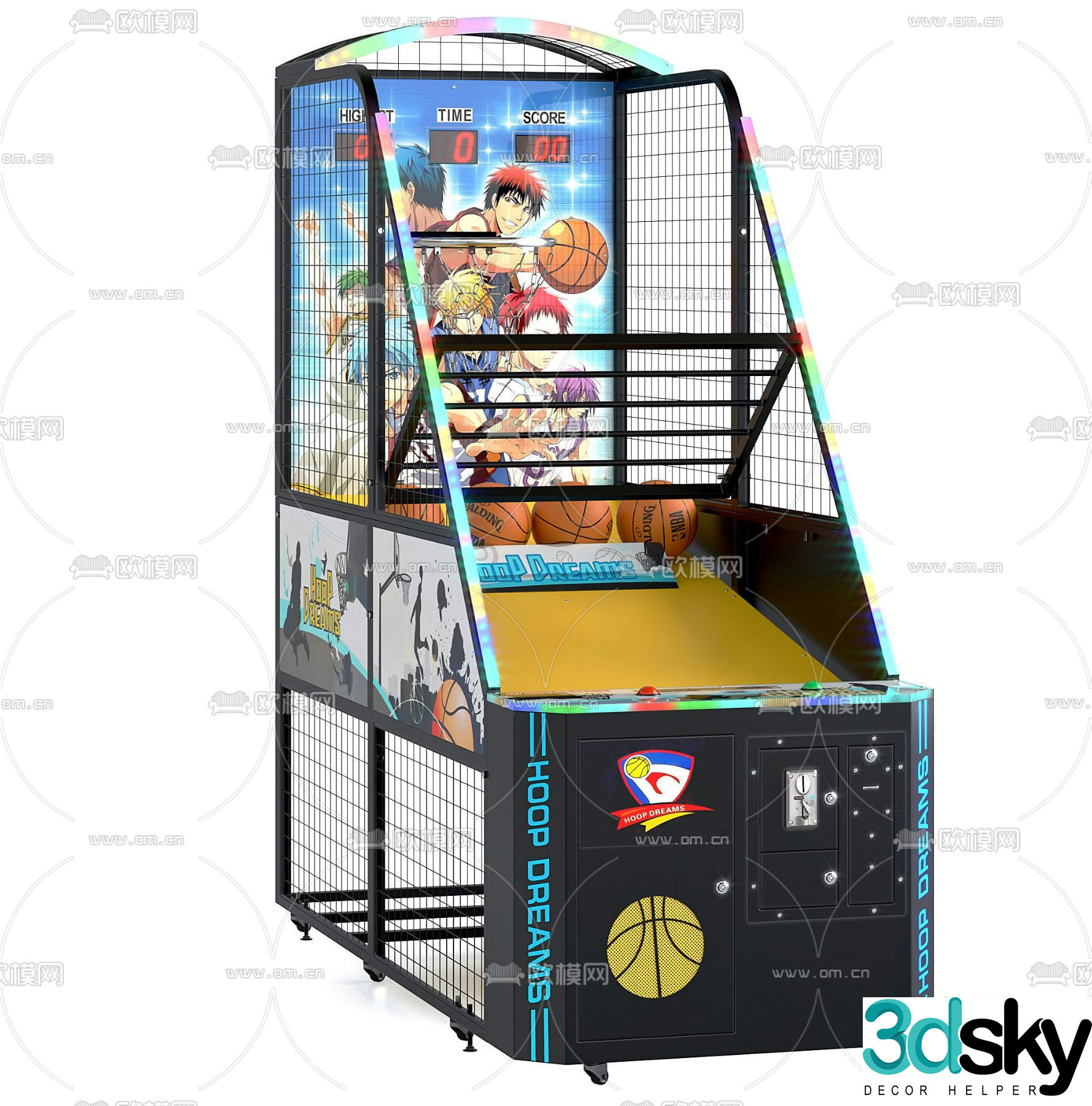 Modern shooting machine game machine 3d model