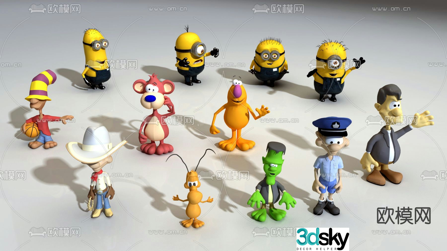 Modern children’s doll 3d model