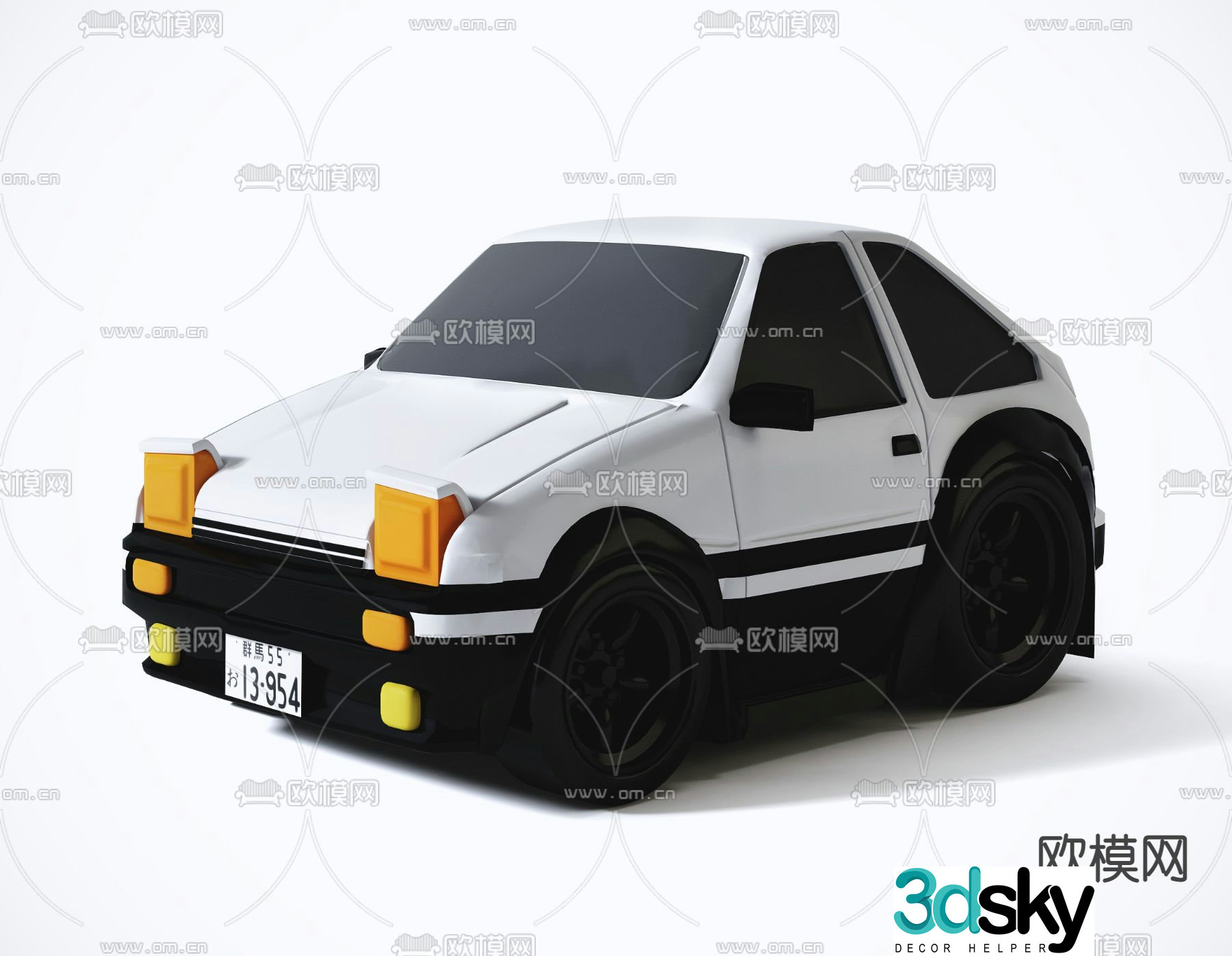 Modern children’s toy car 3d model