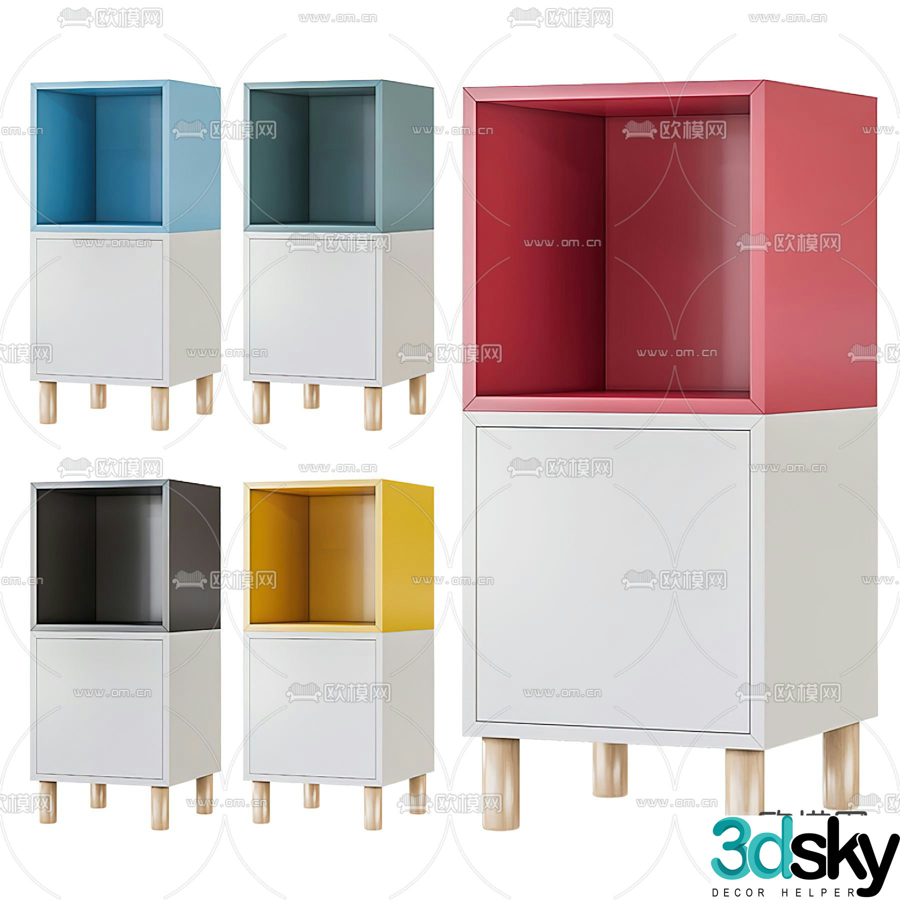 Modern children’s cabinet 3d model