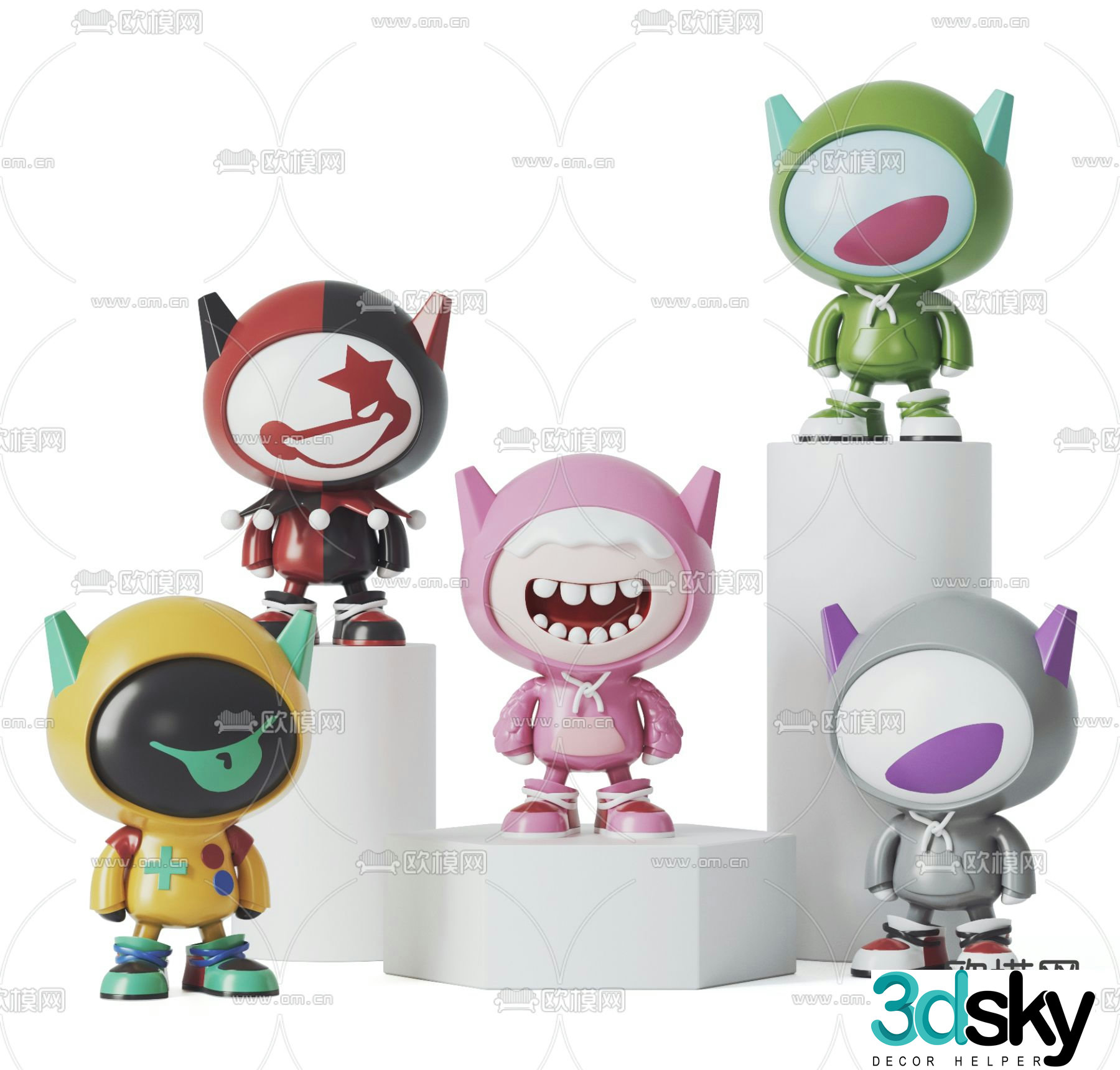 Modern cartoon toy ornaments 3d model
