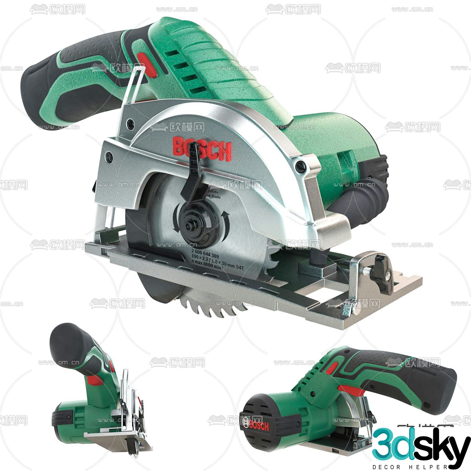 Modern hand chainsaw 3d model
