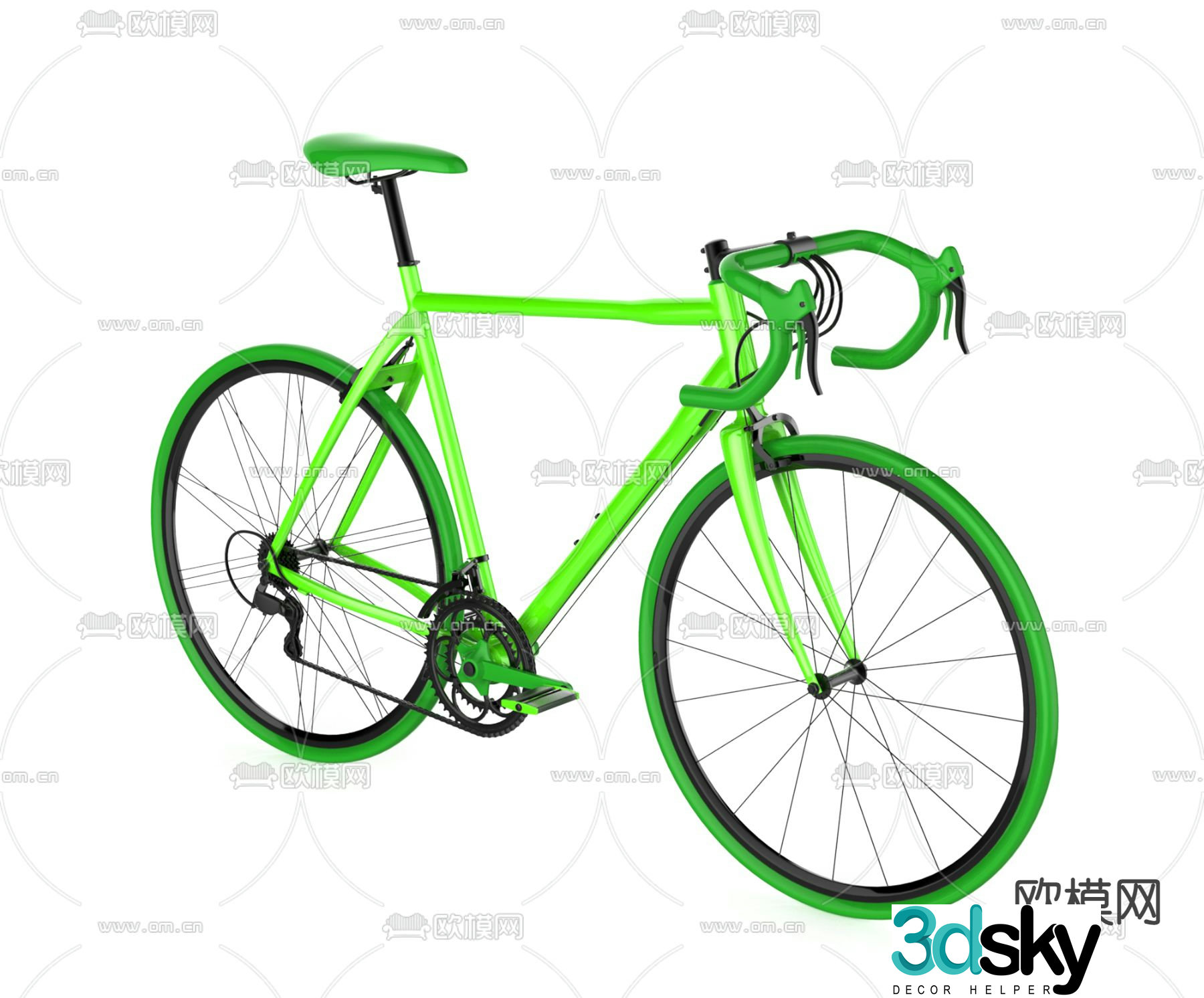 Modern mountain bike 3d model