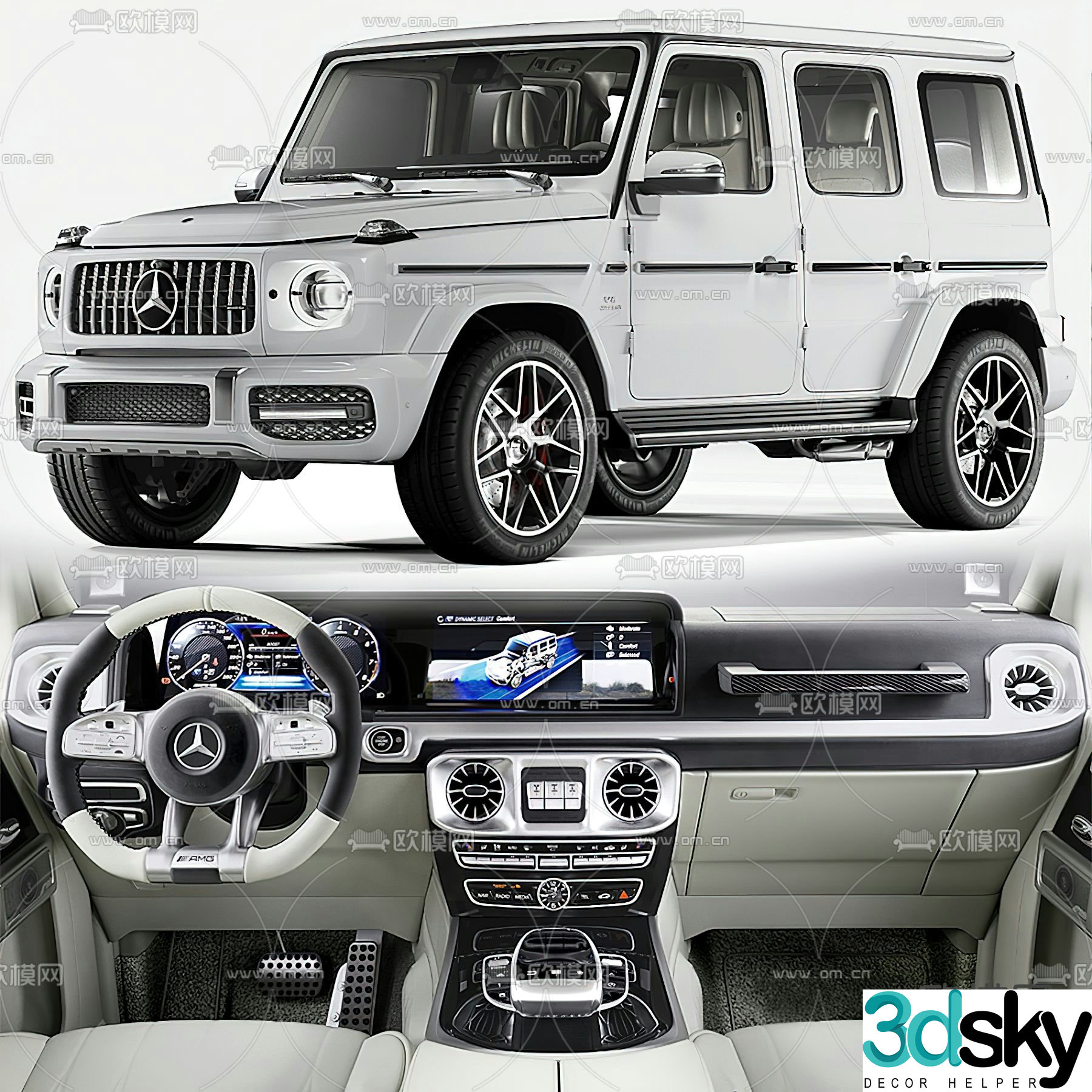modern mercedes car 3d model