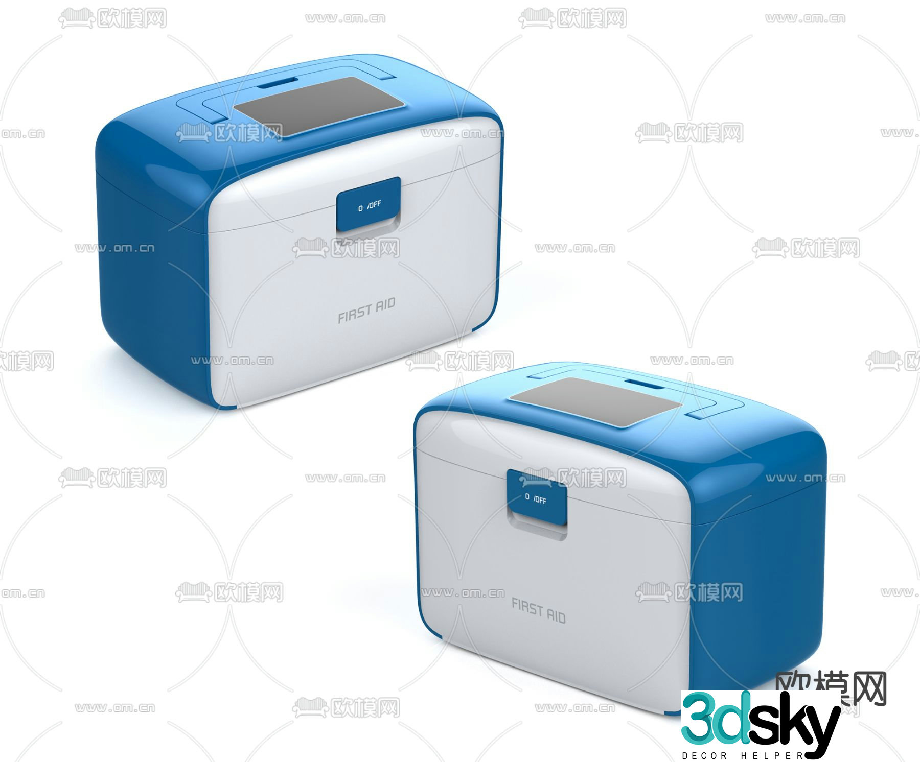 Modern first aid medical kit 3d model