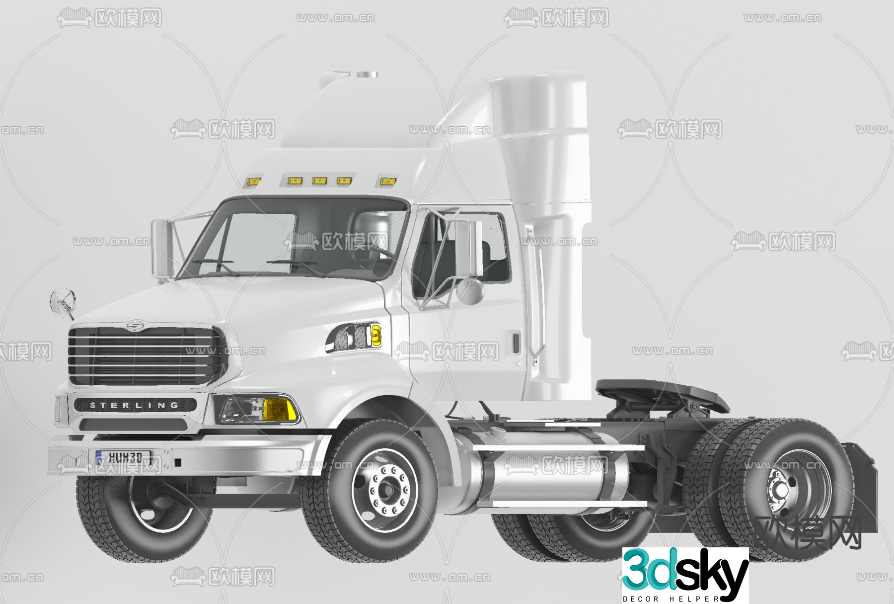 modern truck free 3d model