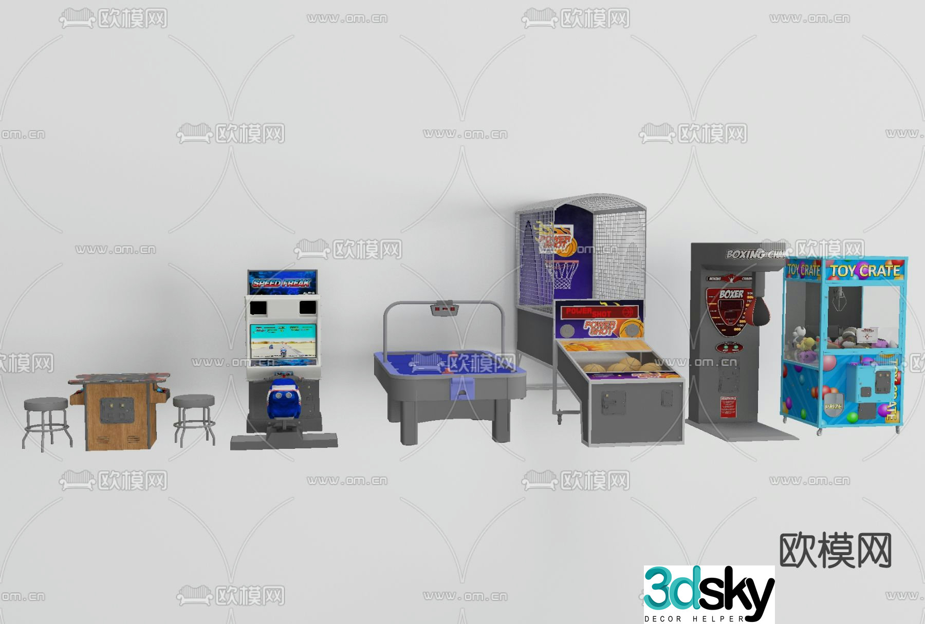 Modern entertainment equipment free 3d model